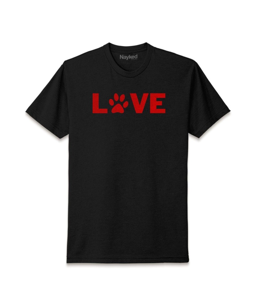 Nayked Apparel Men'S Ridiculously Soft Midweight Valentine'S Day Graphic T-Shirt | Love My Pet