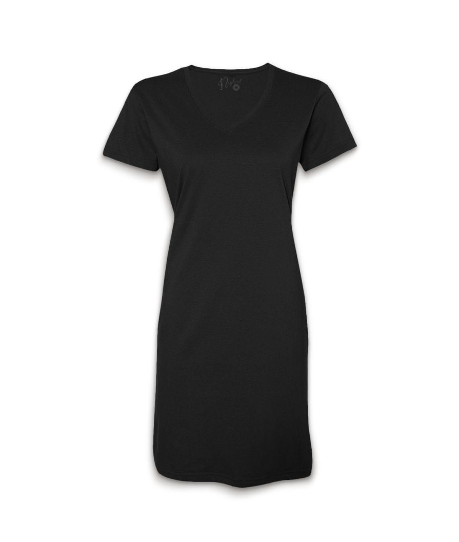 Nayked Apparel Women'S Ridiculously Soft V-Neck T-Shirt Dress