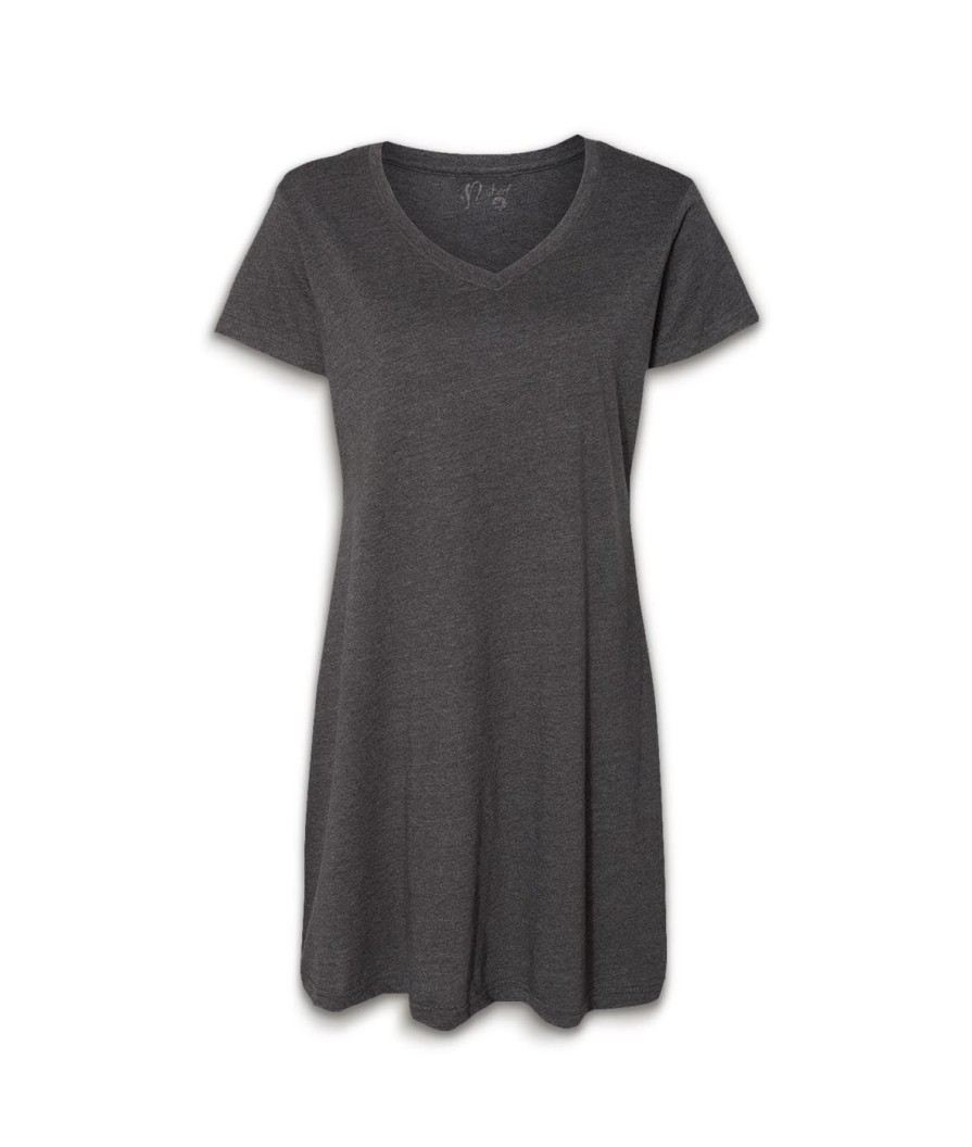 Nayked Apparel Women'S Ridiculously Soft V-Neck T-Shirt Dress