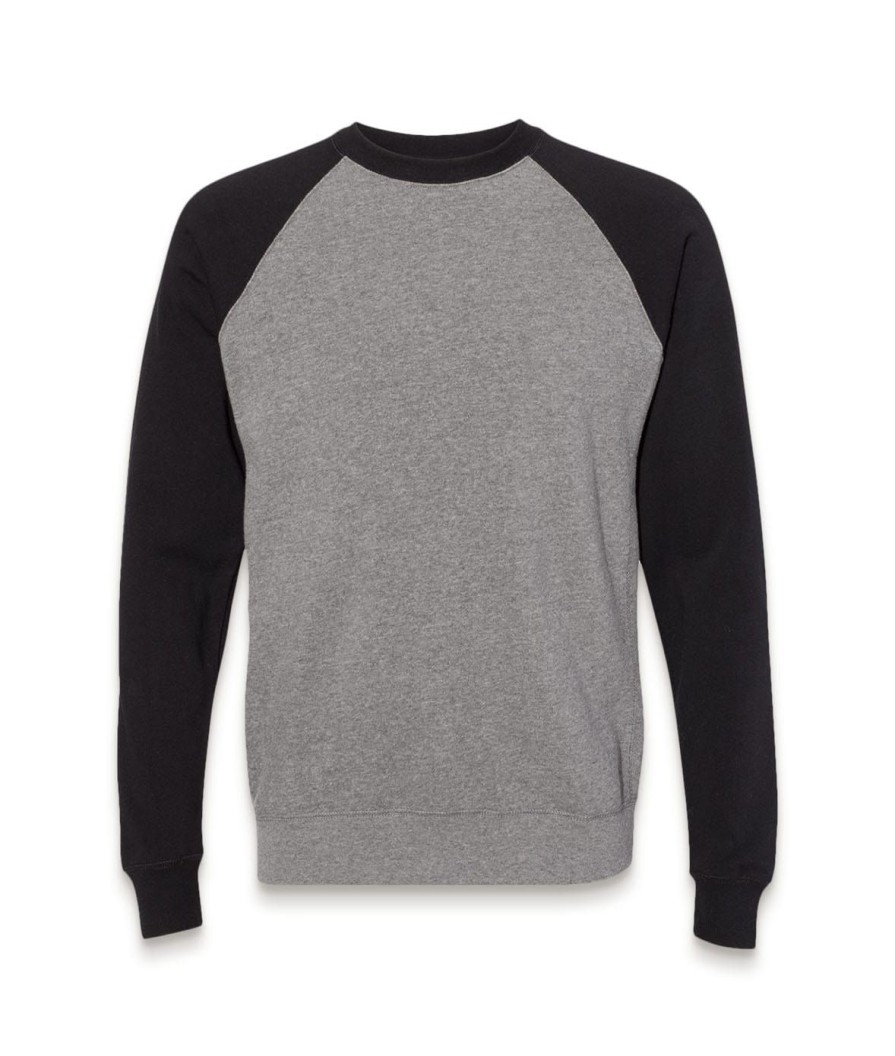 Nayked Apparel Men'S Ridiculously Soft Midweight Raglan Colorblocked Pullover