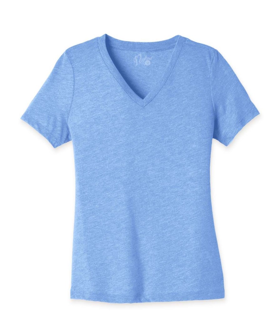 Nayked Apparel Women'S Ridiculously Soft Relaxed Fit Lightweight V-Neck T-Shirt