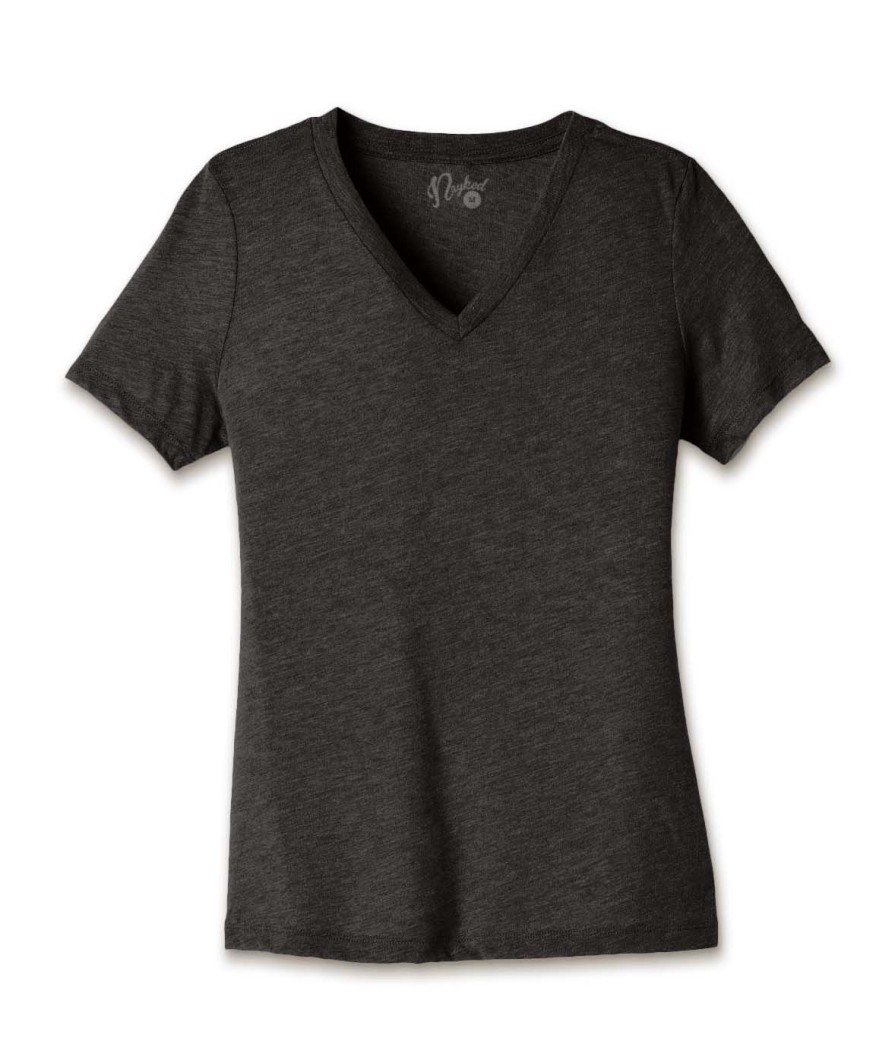 Nayked Apparel Women'S Ridiculously Soft Relaxed Fit Lightweight V-Neck T-Shirt