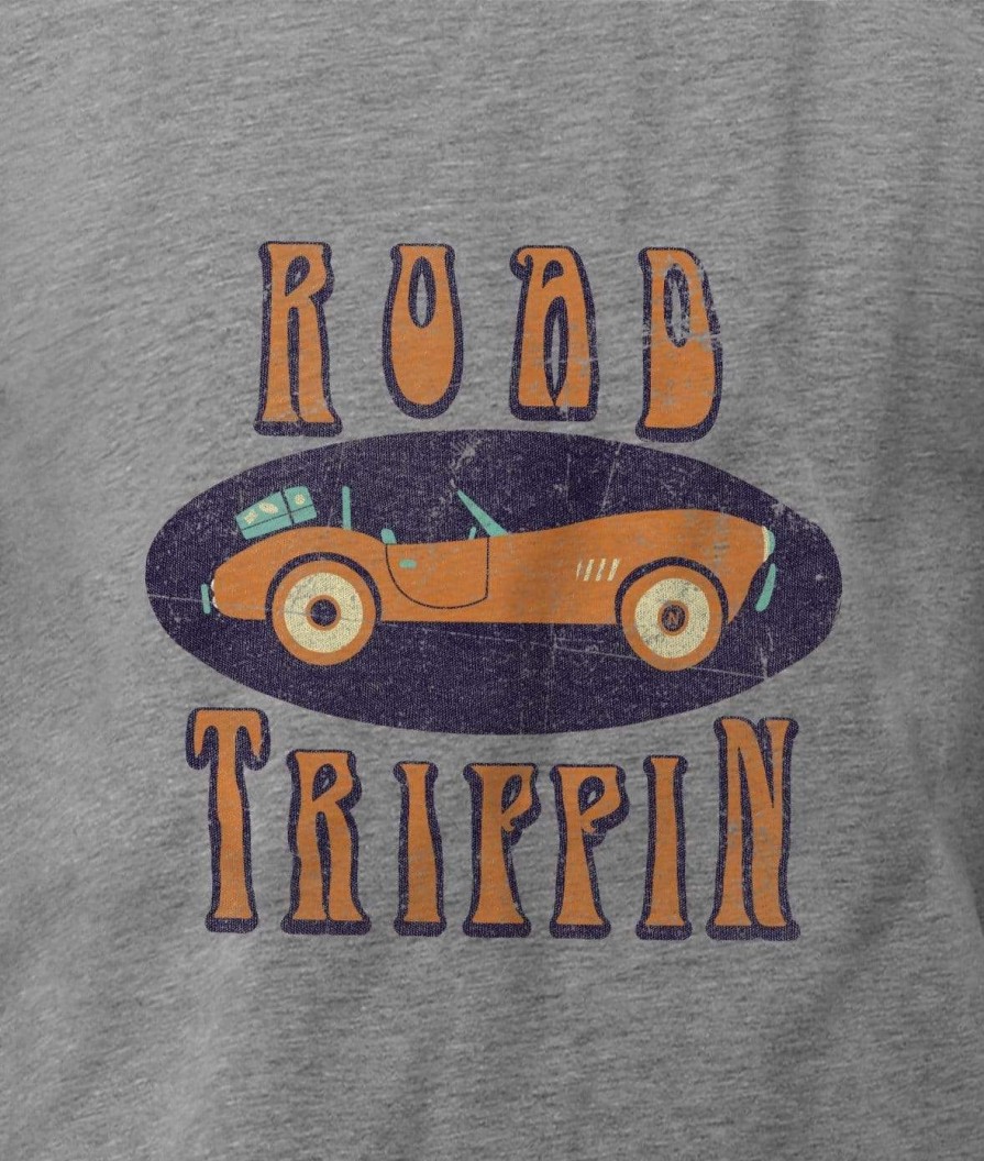 Nayked Apparel Men'S Ridiculously Soft Midweight Graphic Tee | Road Trippin