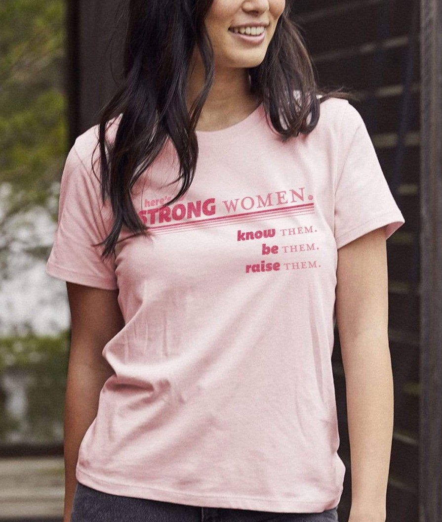 Nayked Apparel Women'S Ridiculously Soft Go-To Graphic Tee | Here'S To Strong Women