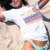 Nayked Apparel Women'S Ridiculously Soft 100% Cotton Graphic Tee | Surf Life