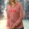 Nayked Apparel Women'S Ridiculously Soft Wave Wash Valentine'S Day Graphic Hoodie | Love My Pet