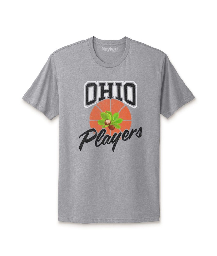 Nayked Apparel Ridiculously Soft Cotton Graphic Tee | Ohio Players (Buckeye Leaf)