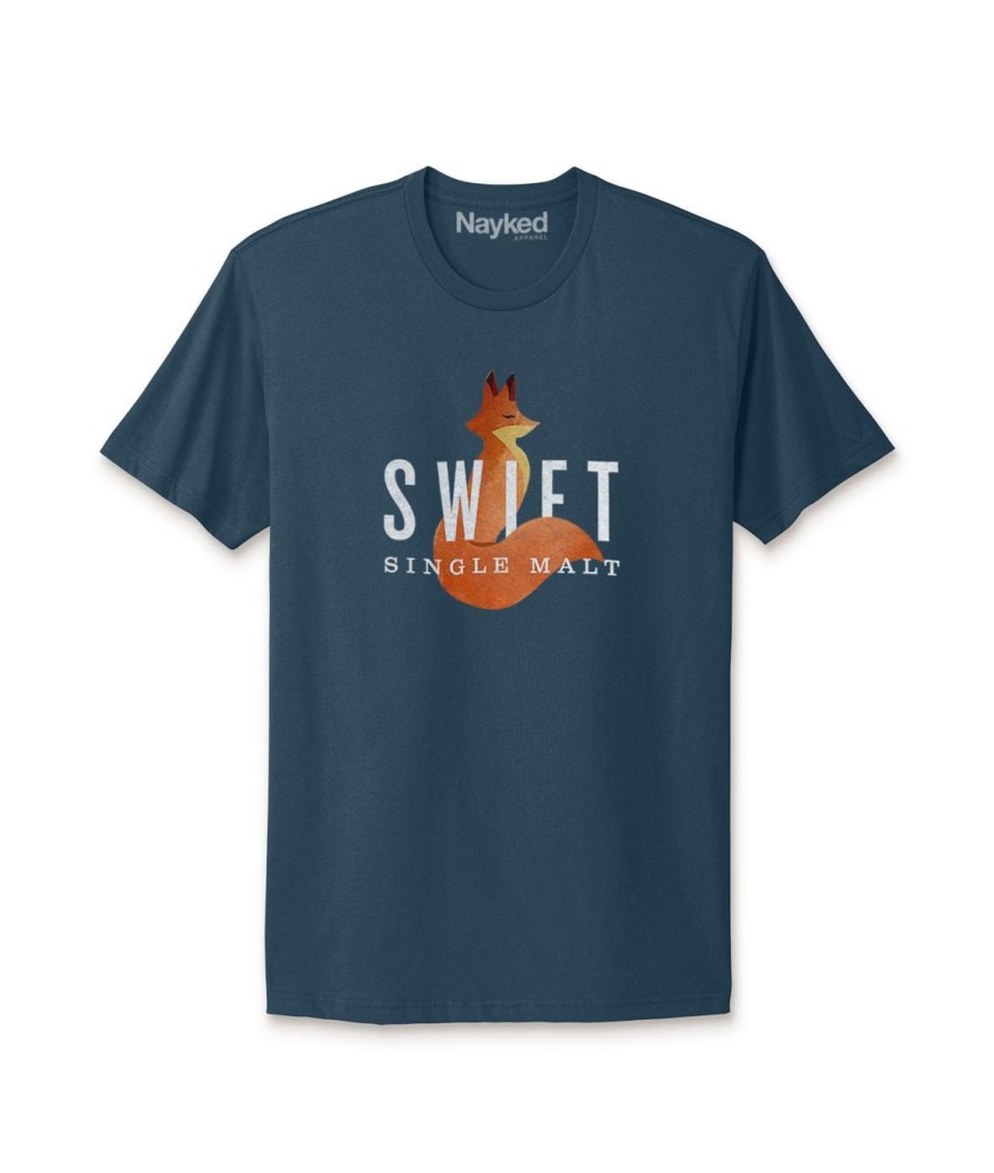 Nayked Apparel Men'S Ridiculously Soft Cotton Graphic Tee | Swift Single Malt