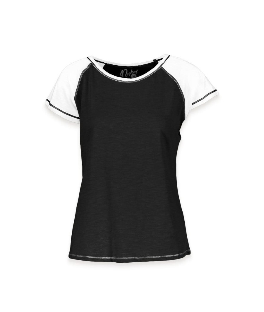 Nayked Apparel Women'S Ridiculously Soft Raglan Tee