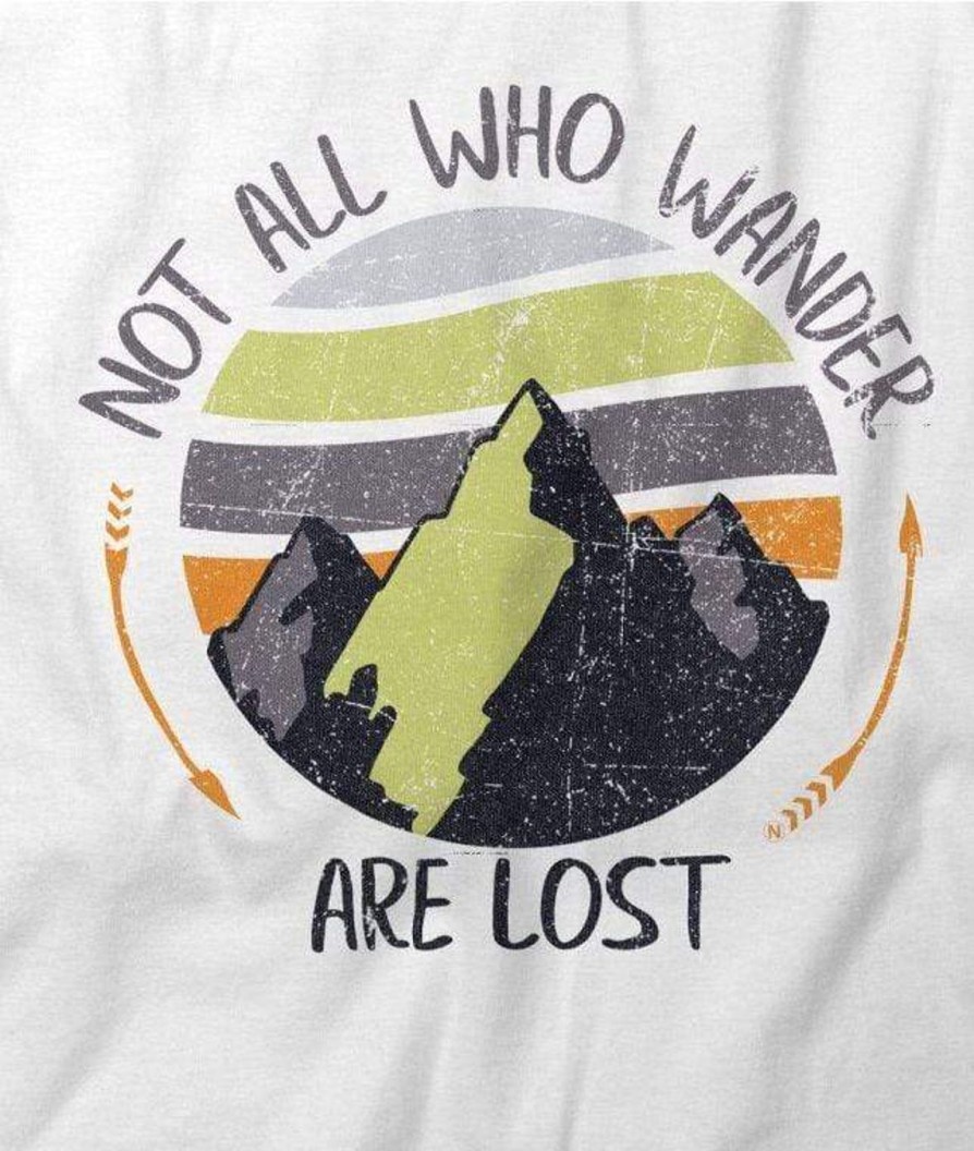 Nayked Apparel Men'S Ridiculously Soft Midweight Graphic Tee | Not All Who Wander Are Lost