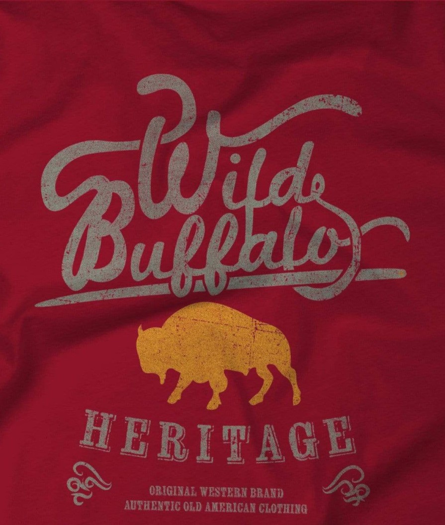 Nayked Apparel Men'S Ridiculously Soft Sueded Graphic Tee | Wild Buffalo