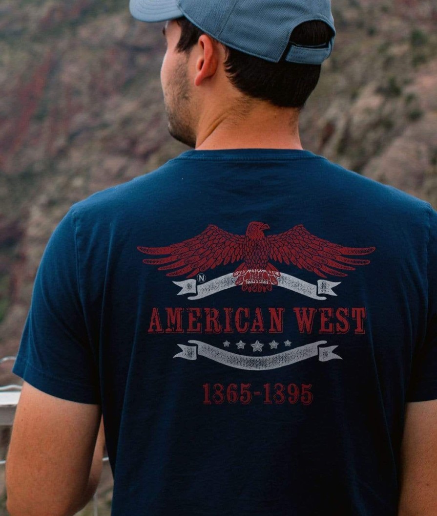 Nayked Apparel Men'S Ridiculously Soft Sueded Graphic Tee | American West