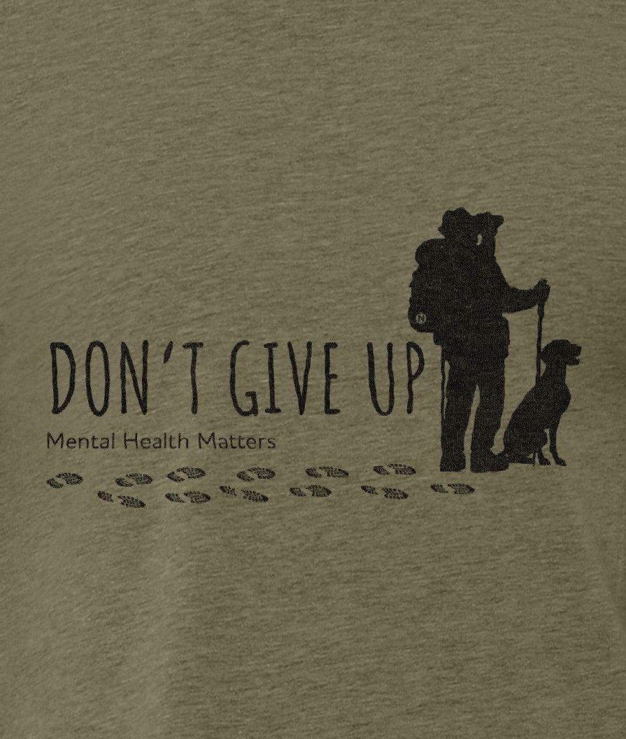 Nayked Apparel Ridiculously Soft Crew Neck Graphic T-Shirt | Don'T Give Up-Hike With Your Dog