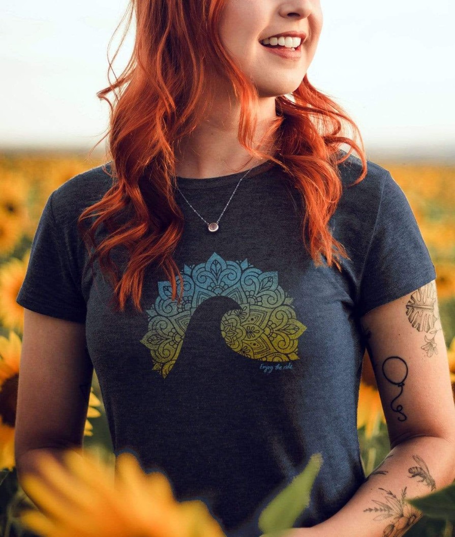 Nayked Apparel Women'S Ridiculously Soft Midweight Graphic Tee | Enjoy The Ride