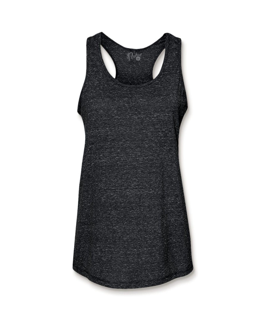 Nayked Apparel Women'S Ridiculously Soft Snow Heather Racerback Tank Top