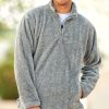 Nayked Apparel Men'S Ridiculously Soft Shag Sherpa Quarter-Zip Pullover