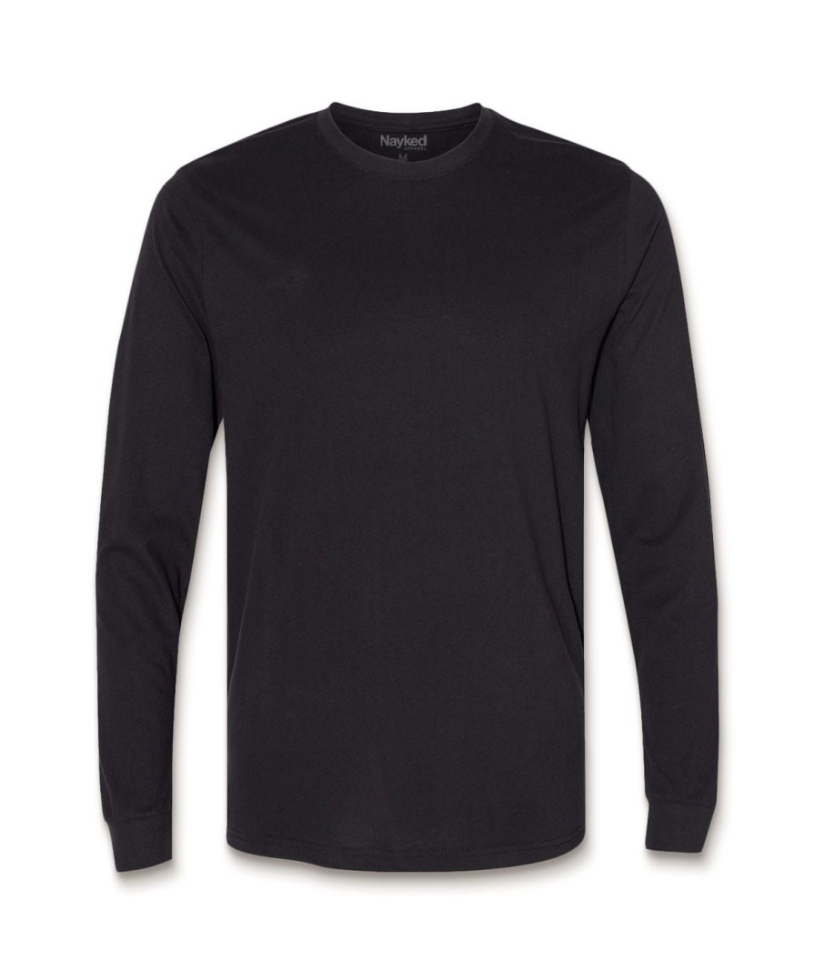 Nayked Apparel Men'S Ridiculously Soft Sueded Long Sleeve T-Shirt