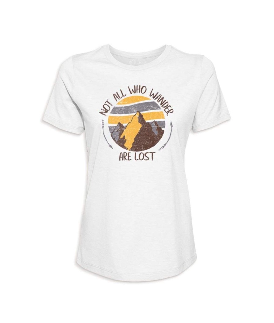 Nayked Apparel Women'S Ridiculously Soft Graphic Tee | Not All Who Wander Are Lost