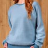 Nayked Apparel Women'S Ridiculously Soft Inside Out Crew Neck Pullover Sweatshirt