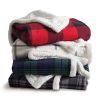 Nayked Apparel Sherpa Flannel Blanket