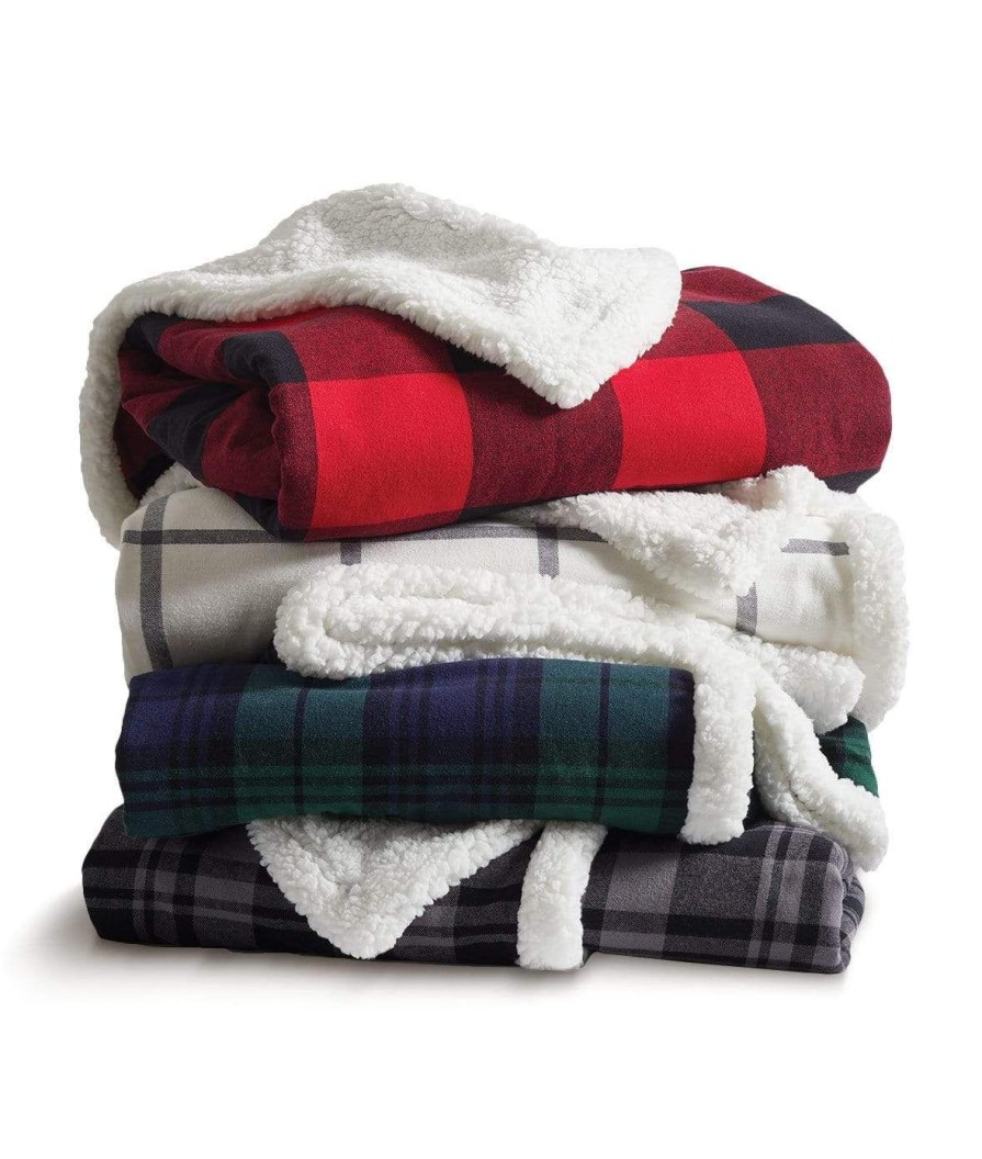 Nayked Apparel Sherpa Flannel Blanket