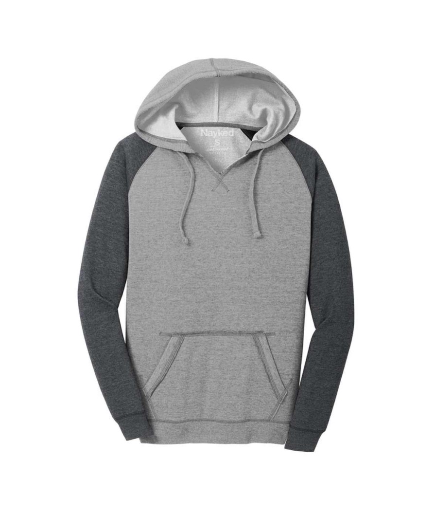 Nayked Apparel Real Women'S Ridiculously Soft Plus Raglan Fleece Hoodie