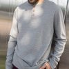 Nayked Apparel Men'S Long Sleeve Ottoman Rib Knit Henley Shirt/Discontinued