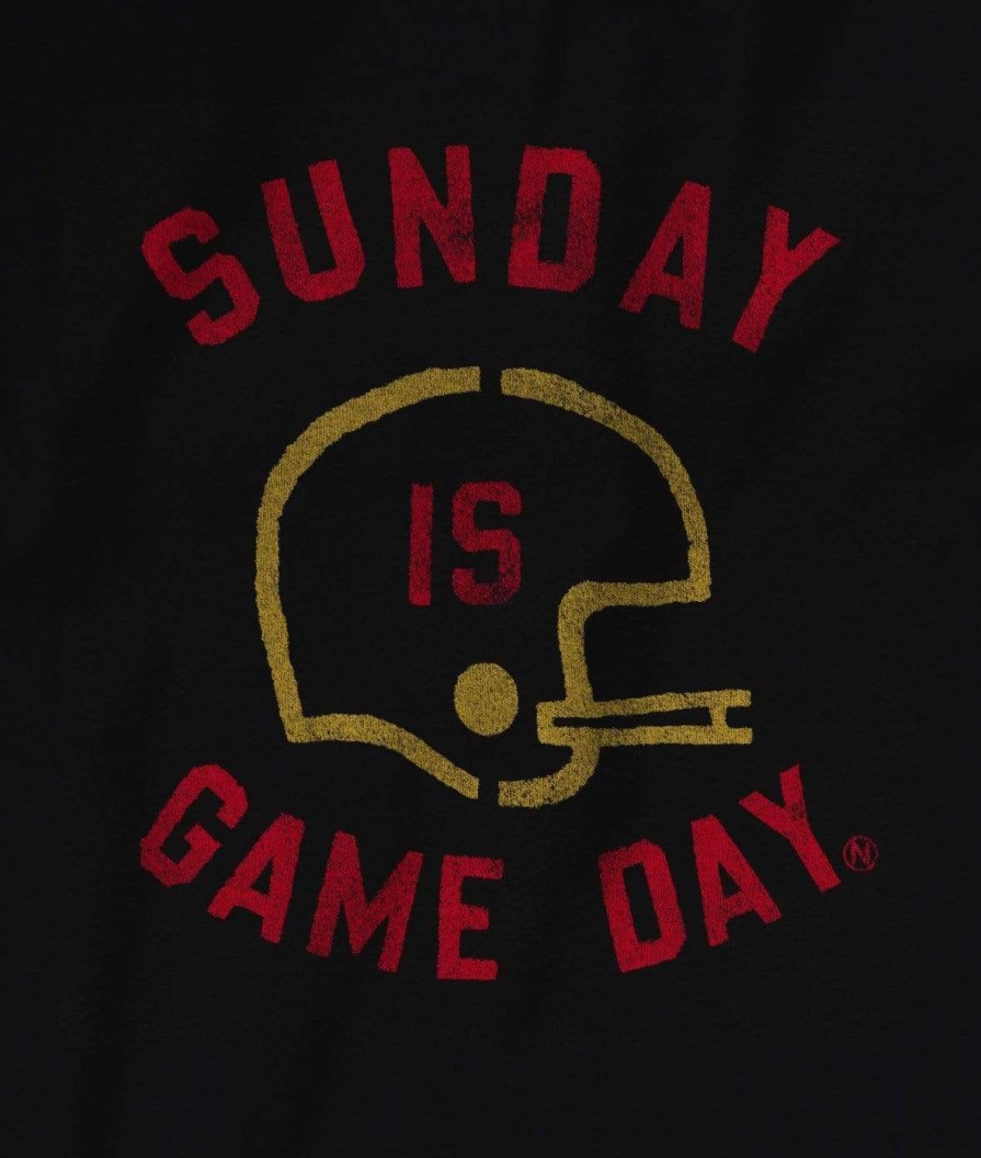 Nayked Apparel Men'S Ridiculously Soft Cotton Long Sleeve Graphic Tee | Sunday Is Game Day