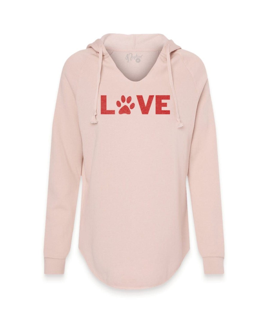 Nayked Apparel Women'S Ridiculously Soft Wave Wash Valentine'S Day Graphic Hoodie | Love My Pet