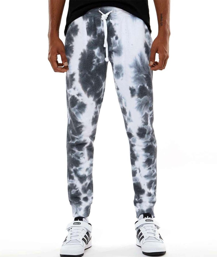 Nayked Apparel Men'S Soft Washed Tie Dye Fleece Joggers