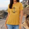 Nayked Apparel Women'S Ridiculously Soft Lightweight Graphic T-Shirt | Sc Anchor