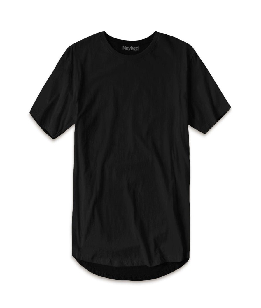 Nayked Apparel Women'S Ridiculously Soft Oversized Curved Hem Long Tee