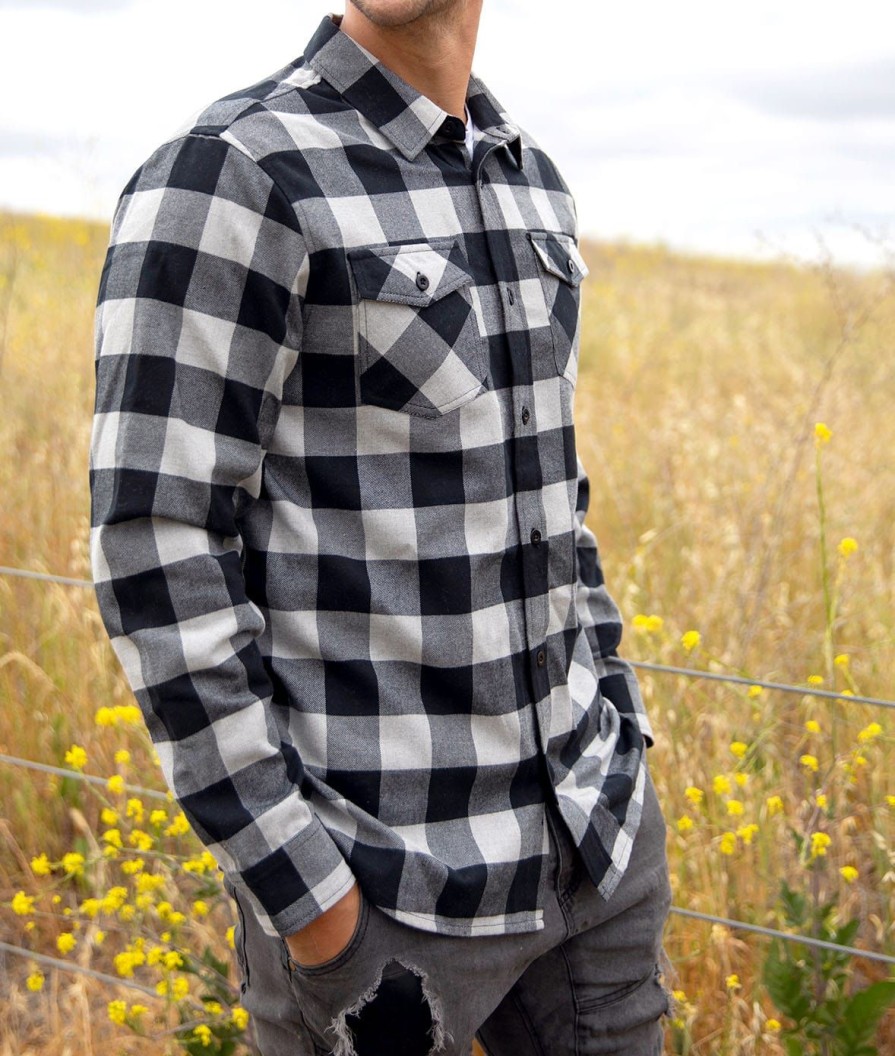 Nayked Apparel Men'S Classic Flannel Shirt