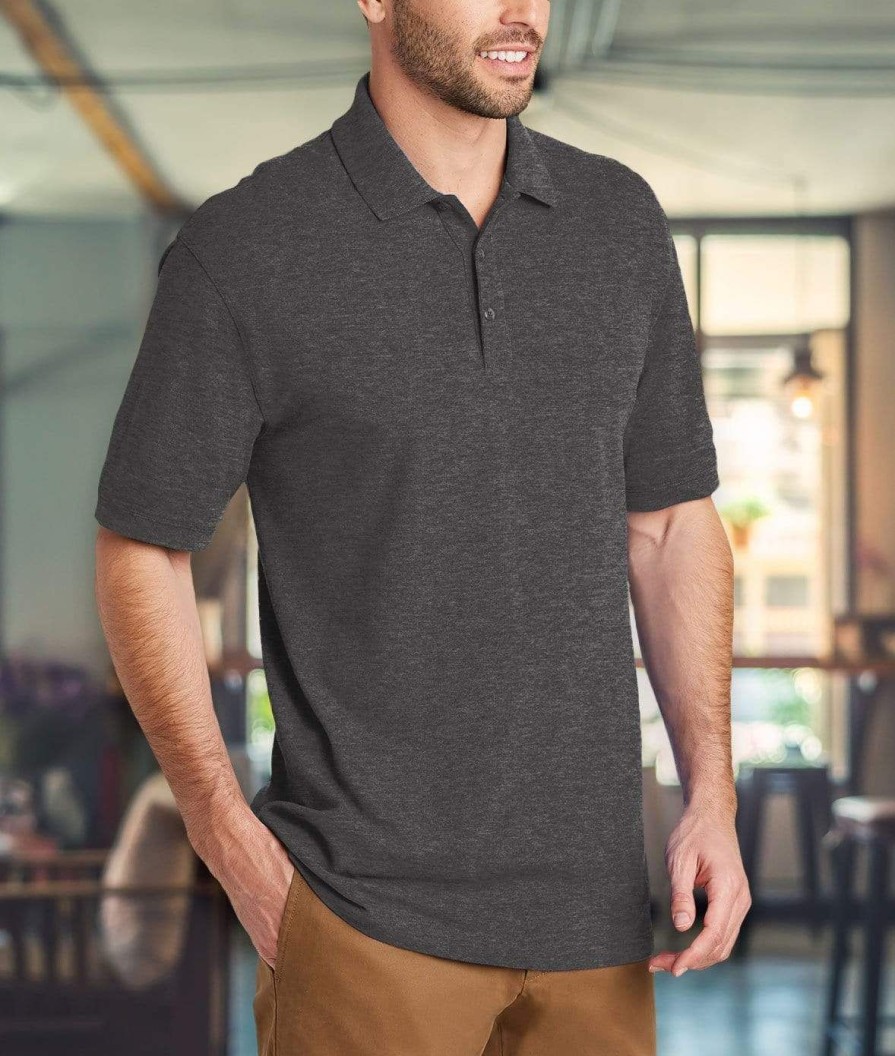 Nayked Apparel Men'S Ridiculously Soft 100% Cotton Pique Polo Shirt