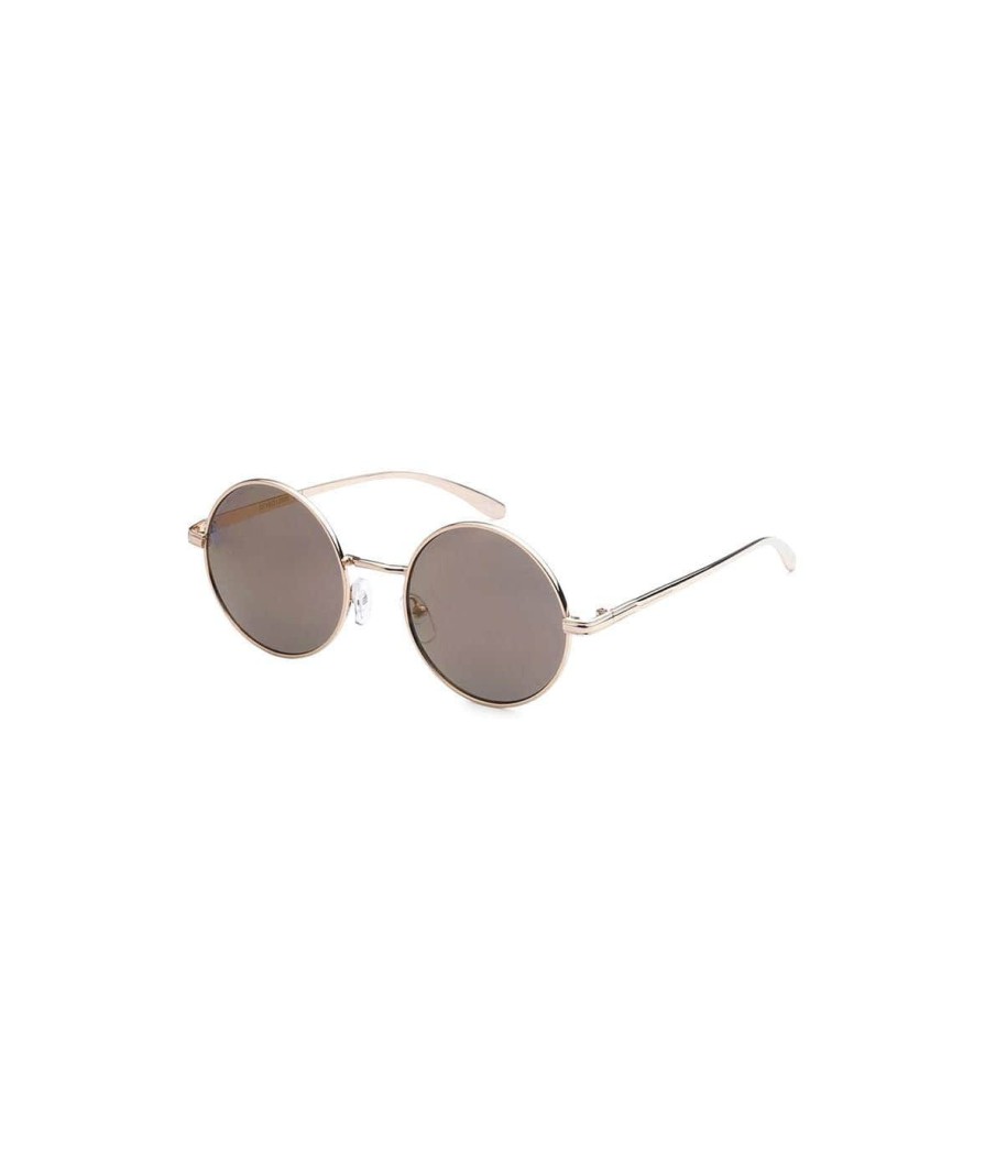 Nayked Apparel Men'S Metallic Round Sunglasses, Lifetime Guarantee