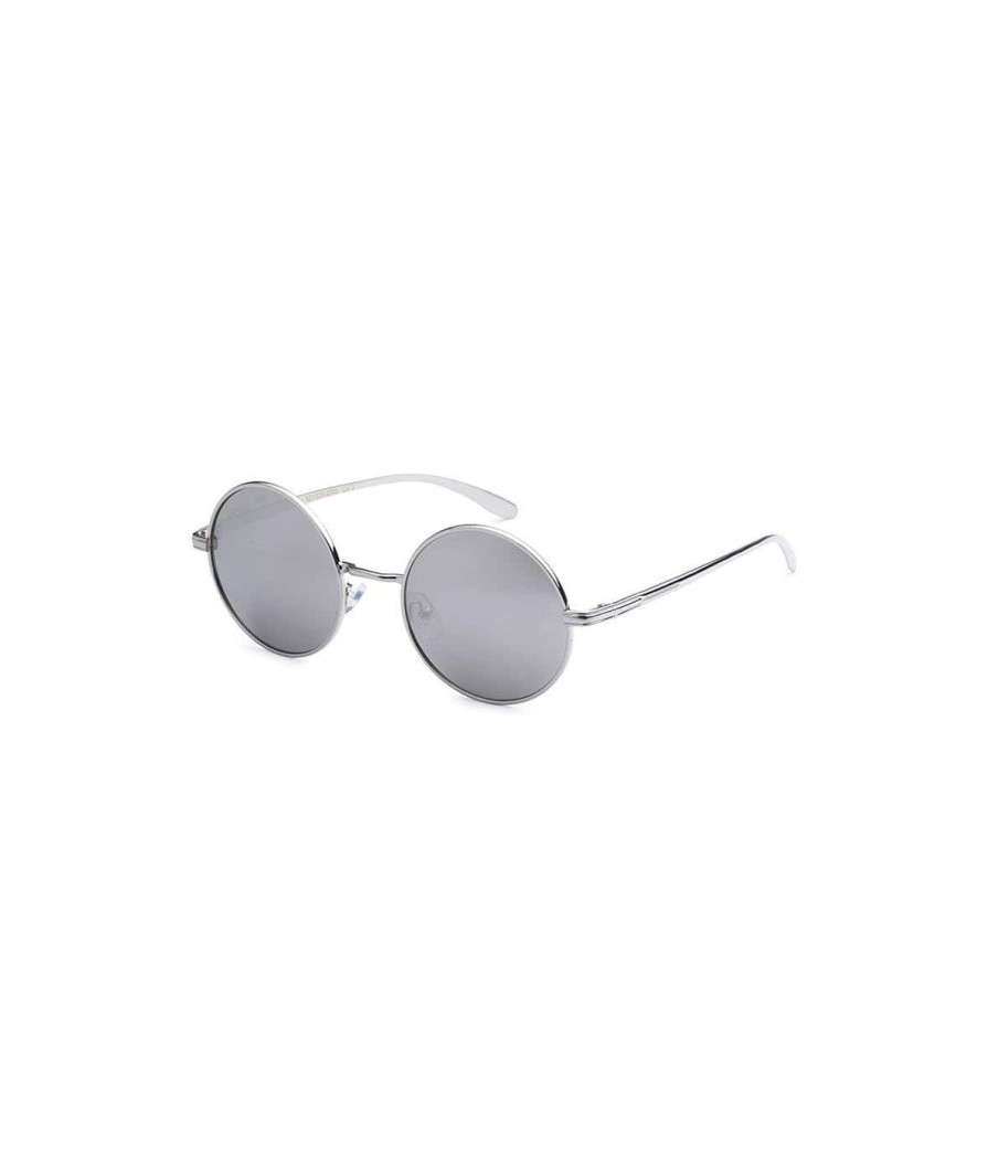 Nayked Apparel Men'S Metallic Round Sunglasses, Lifetime Guarantee