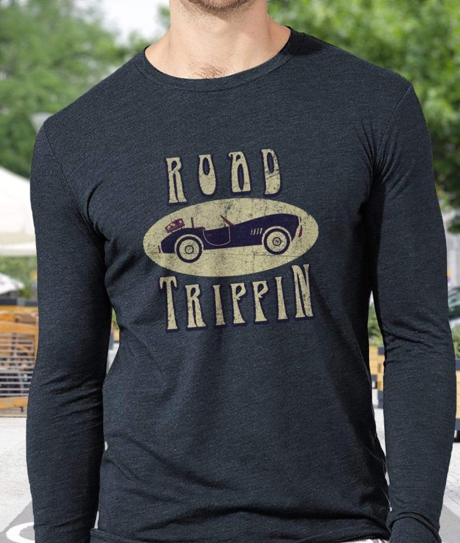 Nayked Apparel Men'S Ridiculously Soft Lightweight Long Sleeve Graphic Tee | Road Trippin