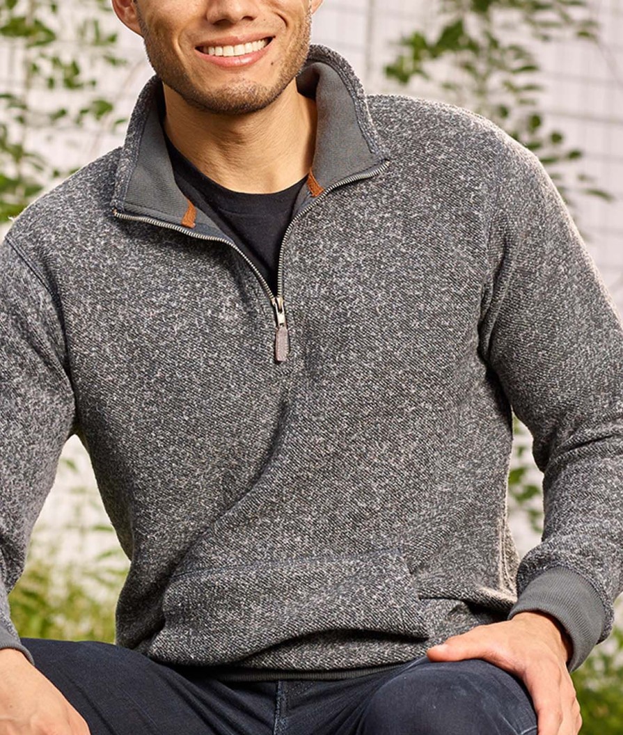 Nayked Apparel Men'S Ridiculously Soft Aspen Brushed Fleece 1/4 Zip