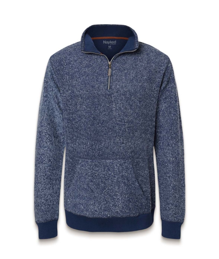 Nayked Apparel Men'S Ridiculously Soft Aspen Brushed Fleece 1/4 Zip