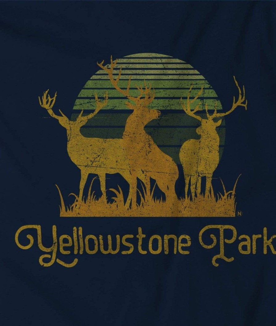 Nayked Apparel Men'S Ridiculously Soft Midweight Graphic Tee | Yellowstone Park