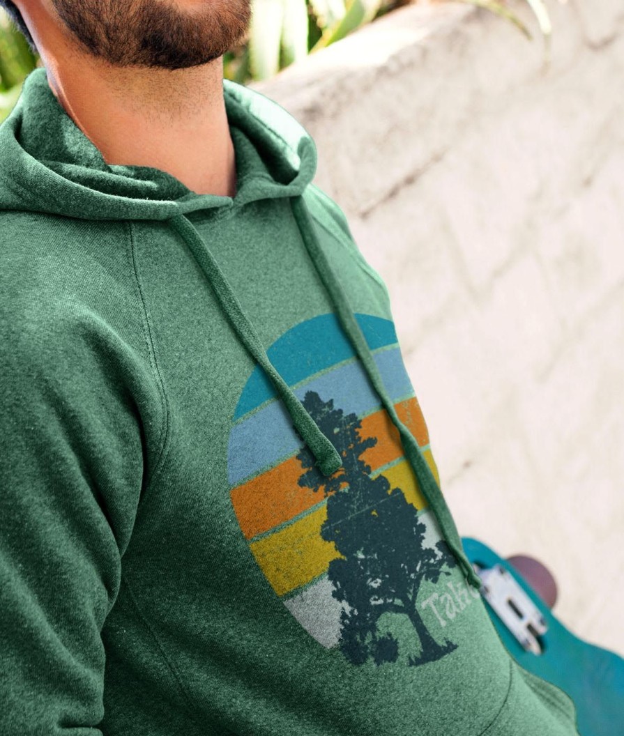 Nayked Apparel Men'S Ridiculously Soft Midweight Raglan Hooded Graphic Sweatshirt | Take A Hike