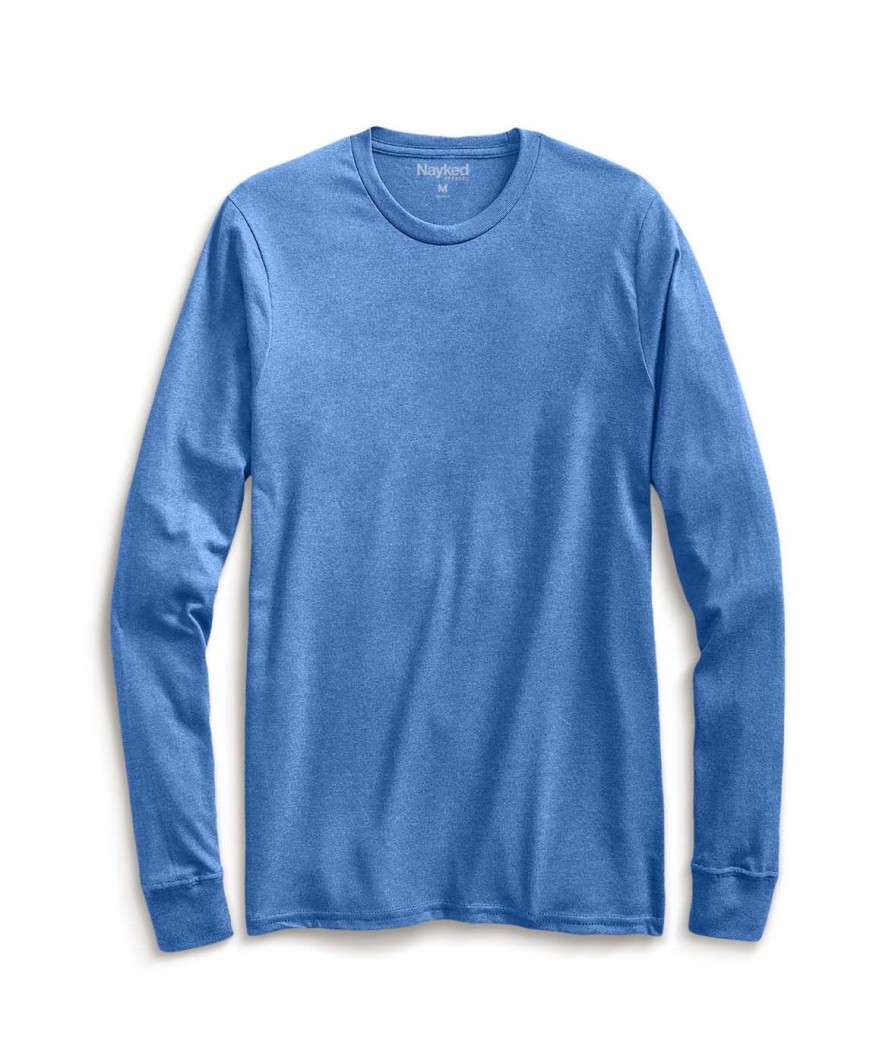 Nayked Apparel Men'S Ridiculously Soft Recycled Lightweight Long Sleeve T-Shirt