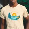 Nayked Apparel Men'S Ridiculously Soft Midweight Graphic Tee | Lake More Worry Less