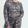 Nayked Apparel Real Women'S Plus Earth Print Pullover/Discontinued