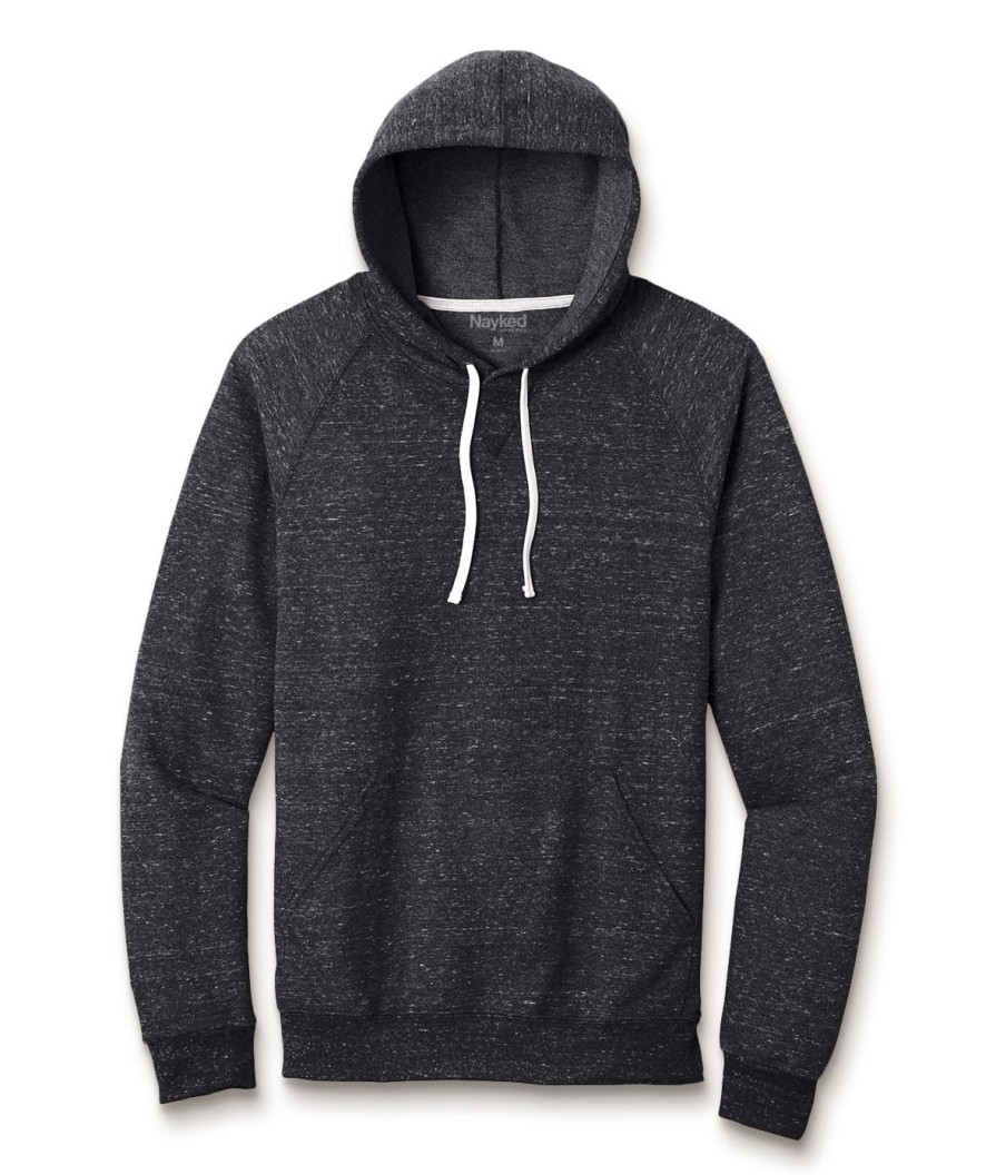 Nayked Apparel Men'S Soft Snow Heather French Terry Hoodie