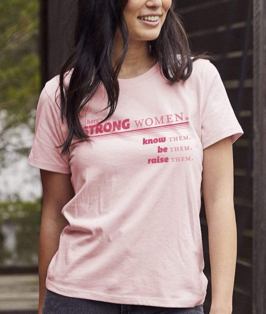 Nayked Apparel Women'S Ridiculously Soft Go-To Graphic Tee | Here'S To Strong Women