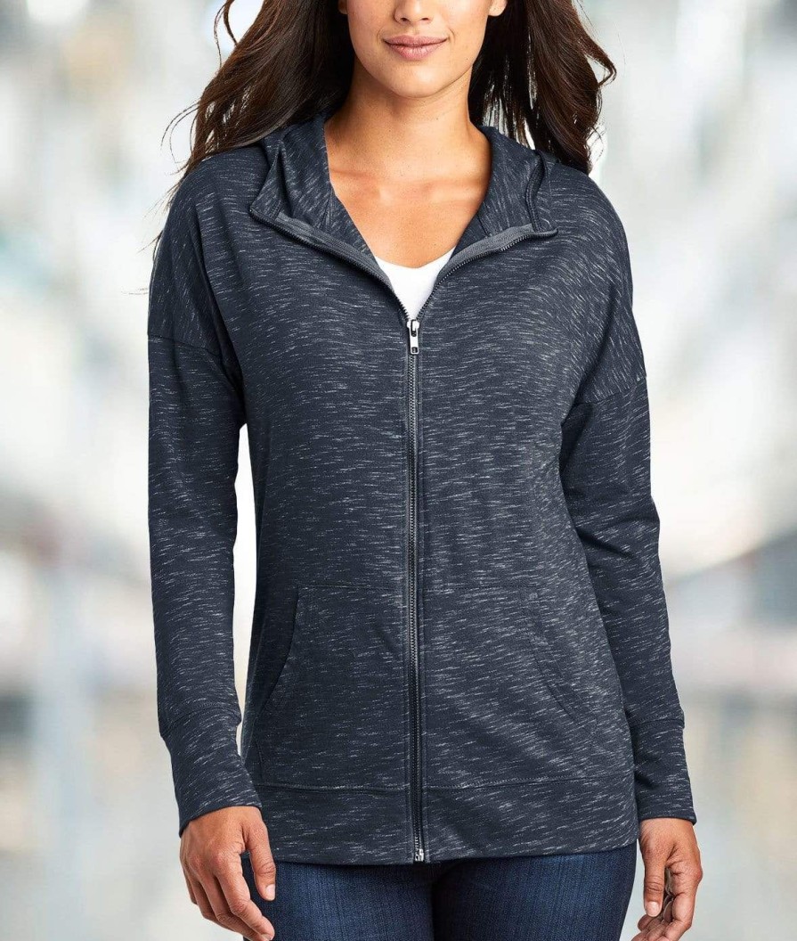 Nayked Apparel Women'S Ridiculously Soft Lightweight Full-Zip Hoodie