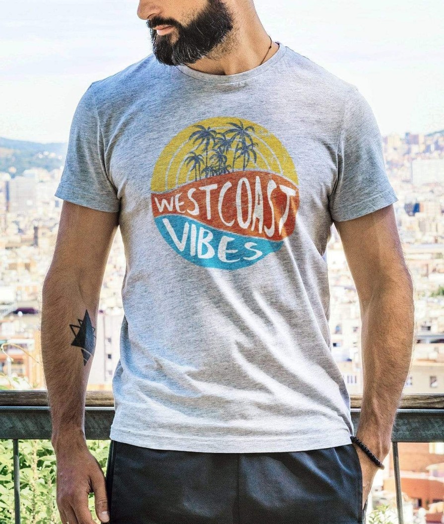 Nayked Apparel Men'S Ridiculously Soft 100% Cotton Graphic Tee | West Coast Vibes