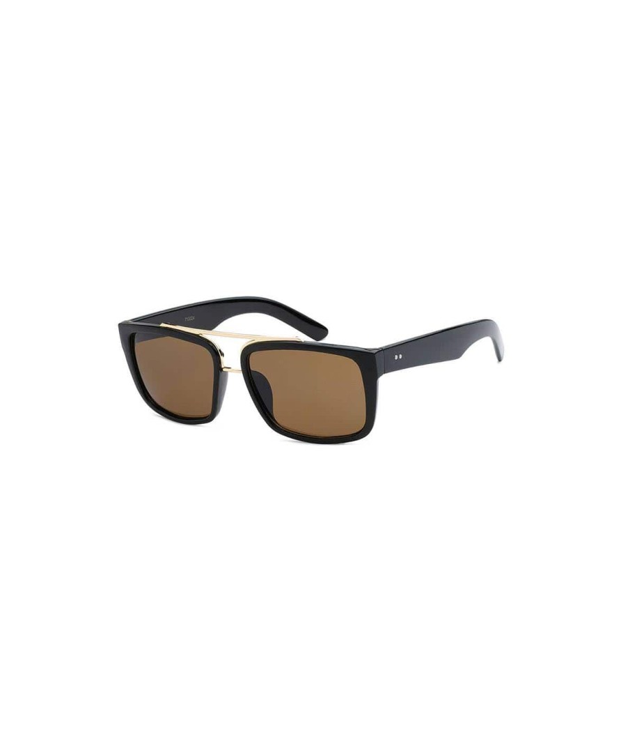 Nayked Apparel Men'S Square-Framed Sunglasses, Lifetime Guarantee