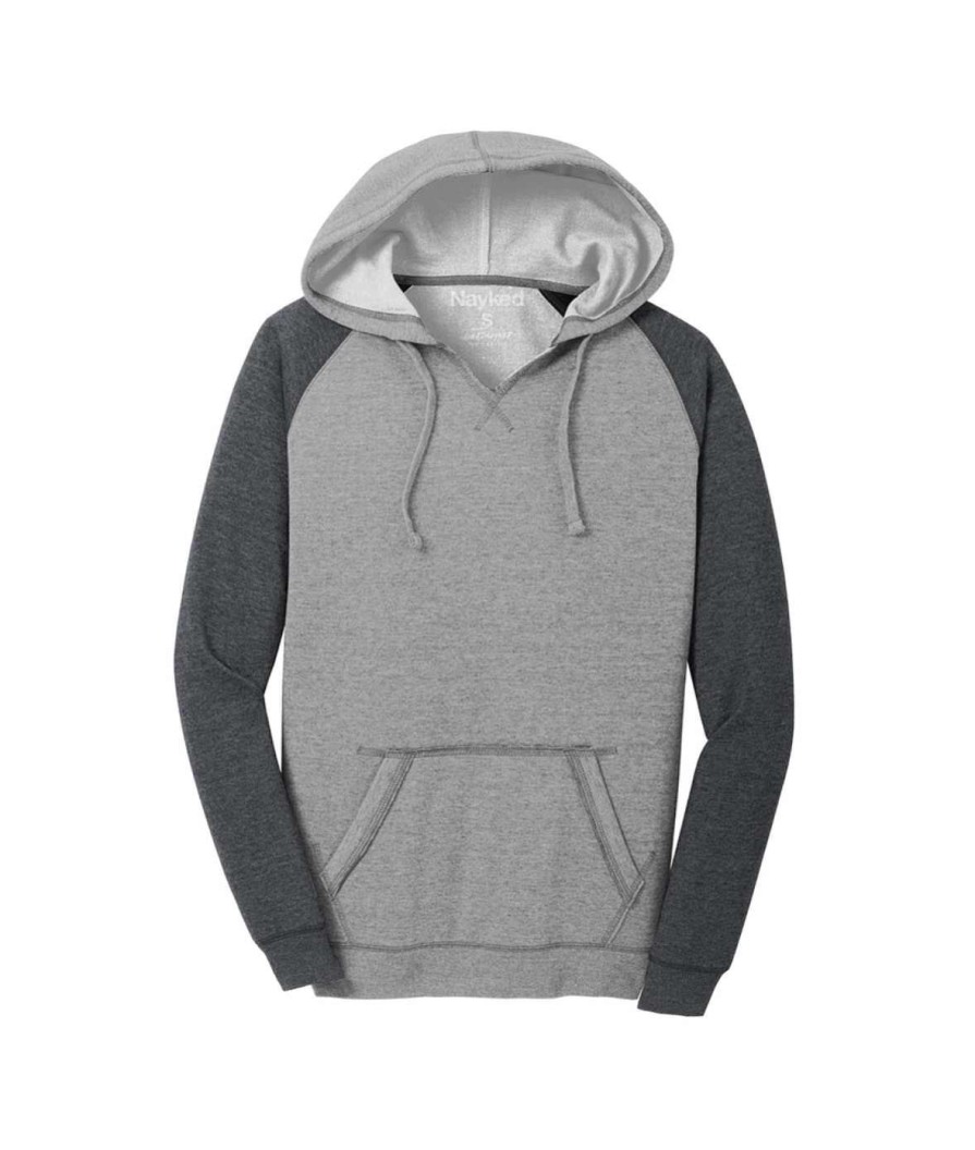 Nayked Apparel Real Women'S Ridiculously Soft Plus Raglan Fleece Hoodie